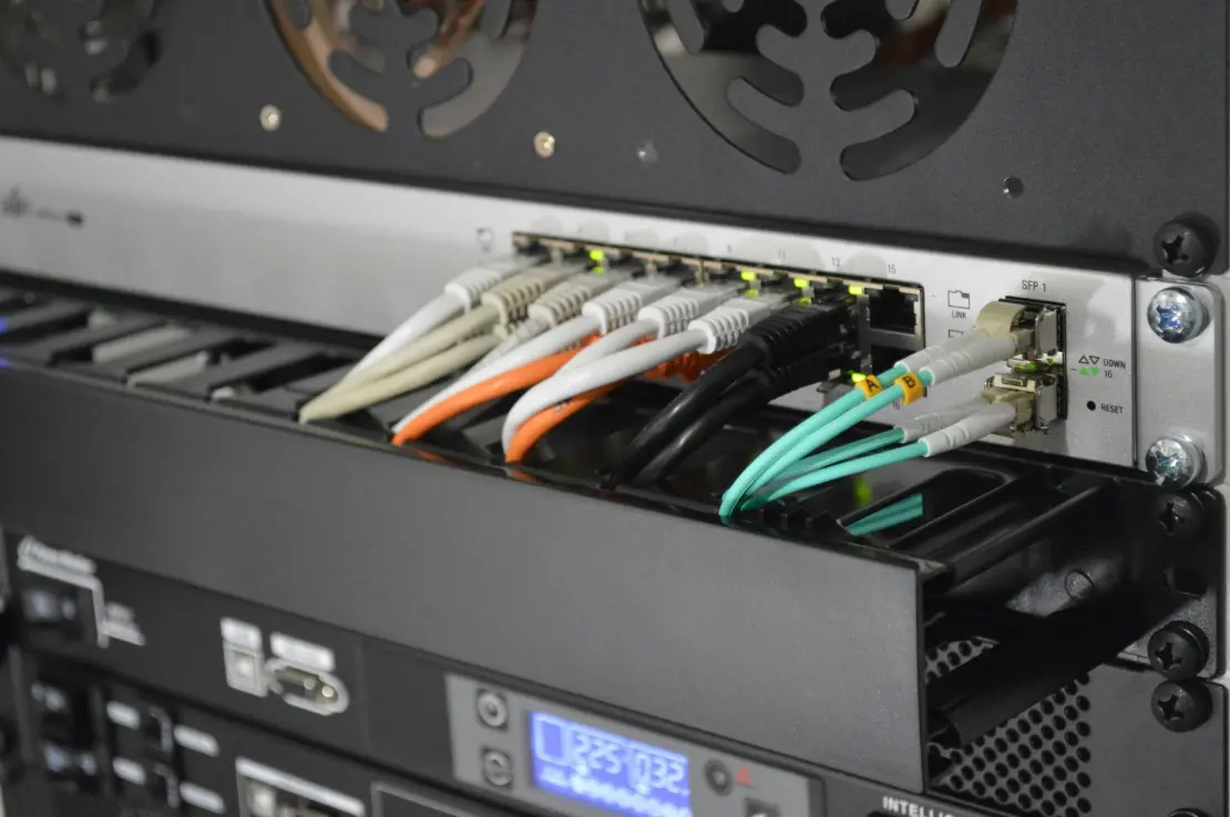 Ethernet cable connected to Switch